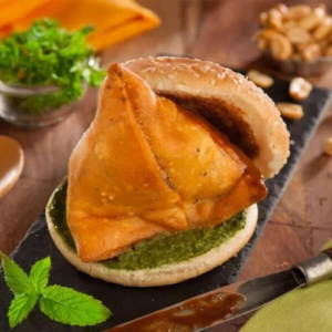 samosa with burger