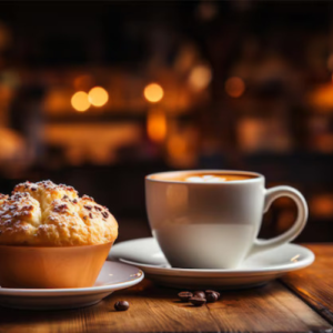 cup cake with tea